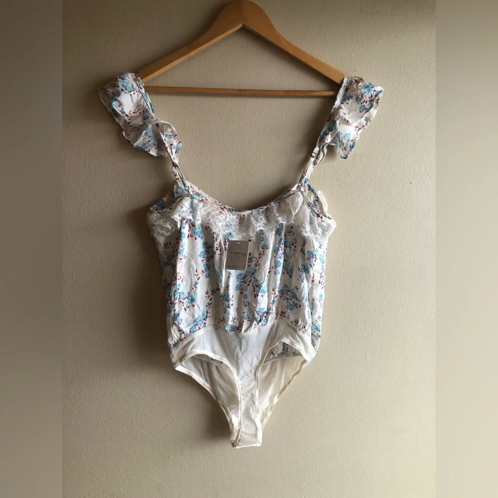 NEW Free People Take It Away Bodysuit in Ivory Combo Size XS - Picture 6 of 9